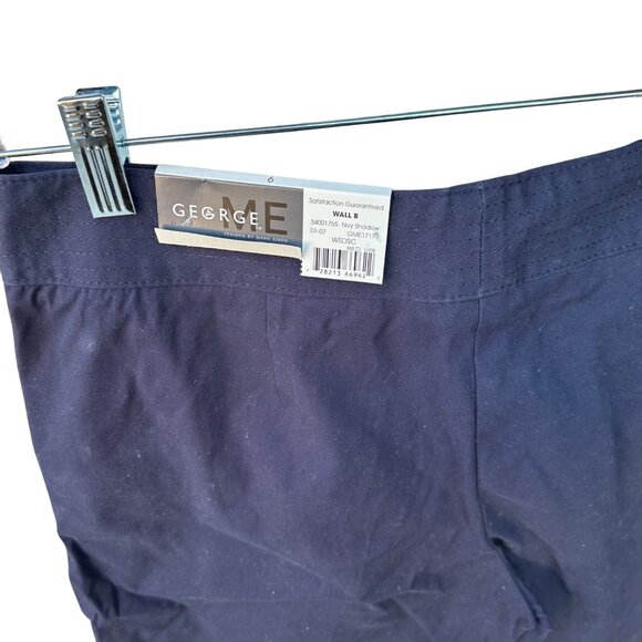 George Ladies Navy Shadow Shorts  97% Cotton 3% Spandex Size 6 - Picture 5 of 6